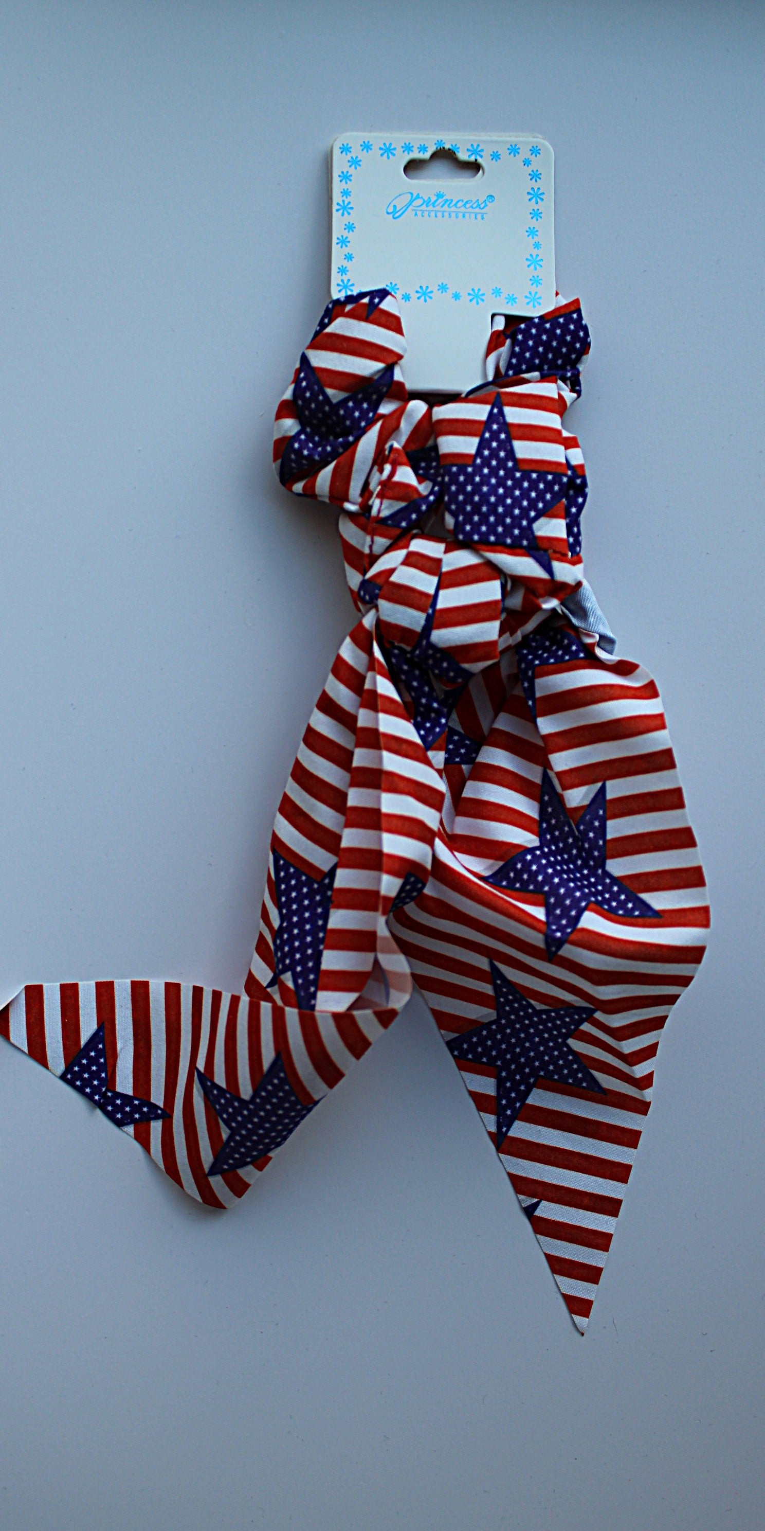Red patriotic hair tie