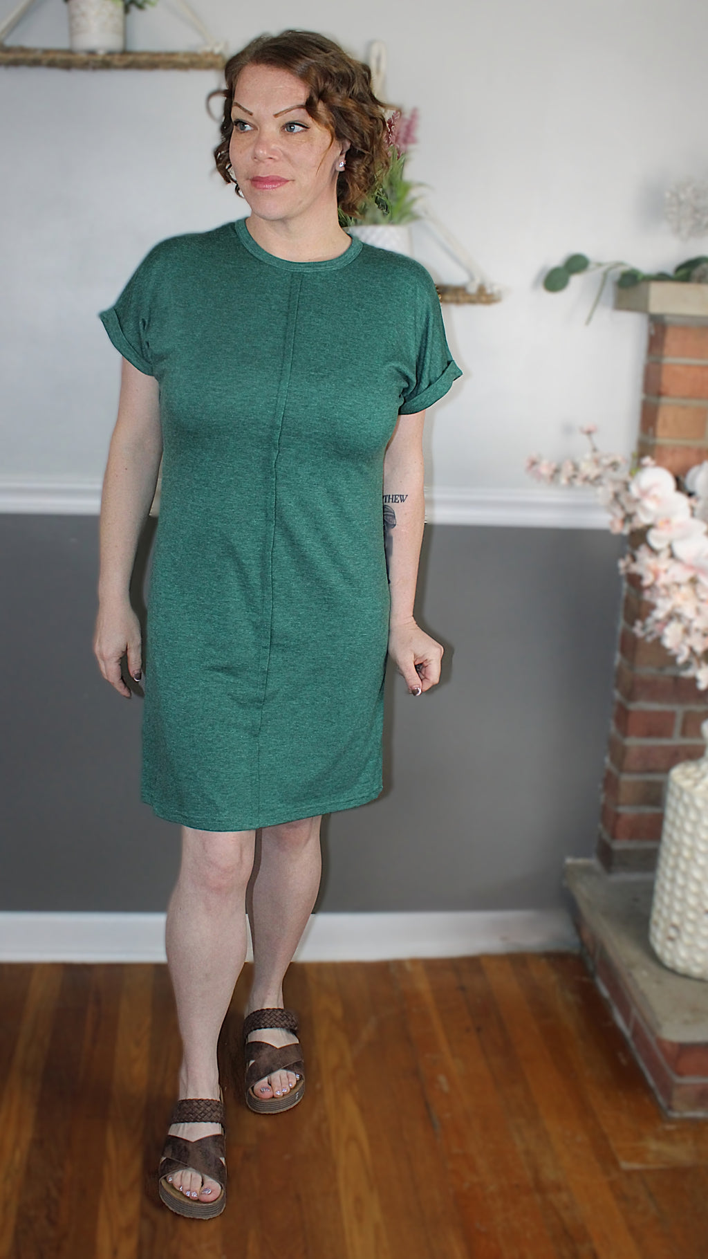 Green tshirt dress 
